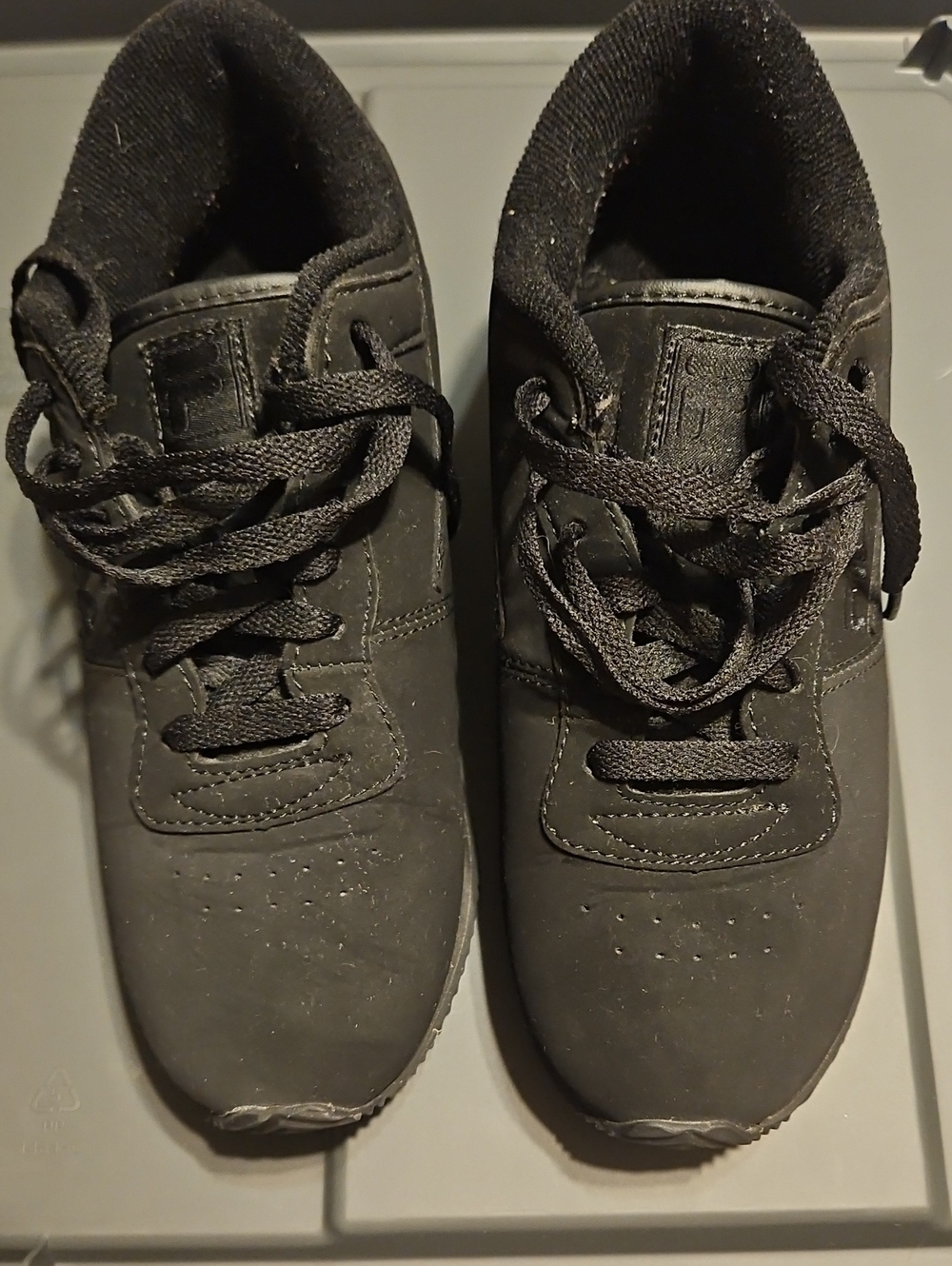 Fila Black Lace-Up Sneakers